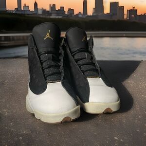 Air Jordan 13 Retro City of Flight White/Black/Gold Trim Gum Style Bottom- 5.5Y